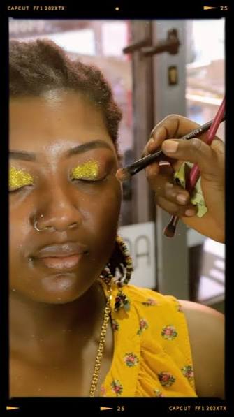 Eyeshadow application